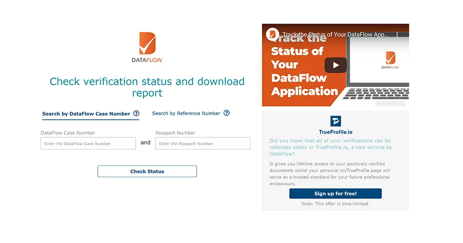Dtaflow Status Screenshot from Official Dataflow Portal