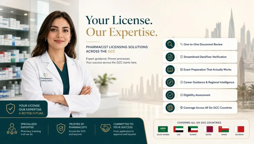 Medroutegulf.com, sple saudi pharmacist license, qhcp pharmacy license, nhra pharmacy license, omsb pharmacy license moh kuwait pharmacy license, dha pharmacy license